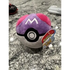 Pokemon Masterball (Purple & Pink) 6" Pokeball Plush NWT #007